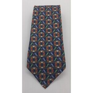 Brooks Brothers Silk Makers Necktie. Lifesavers & Maritime Flags Theme Men's Tie